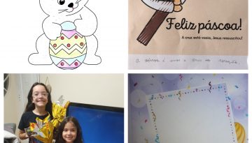 Turmas do 1º e 2º anos/Fundamental partilham fotos da Celebração de Páscoa
