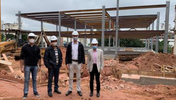 Equipe Diretiva do Colégio dos Jesuítas visita obras do Espaço Nossa Senhora Imaculada